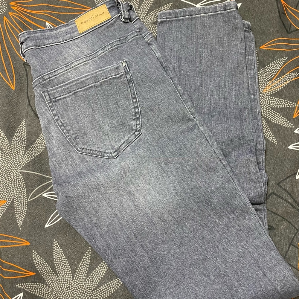 Sz 12 ⭐️New Fransa Zoza Grey Mid-Rise Skinny Stretch Jeans. Never Worn!